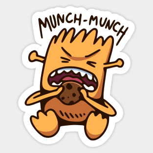 This Monster Eats Cookies Sticker